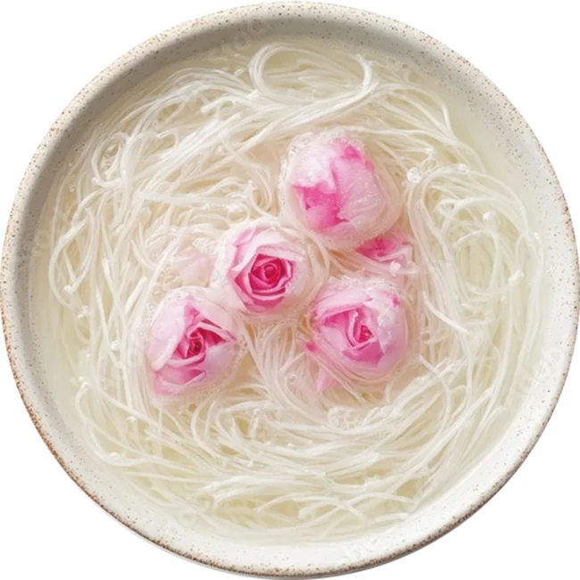 Persisches Faloodeh mit Rosen