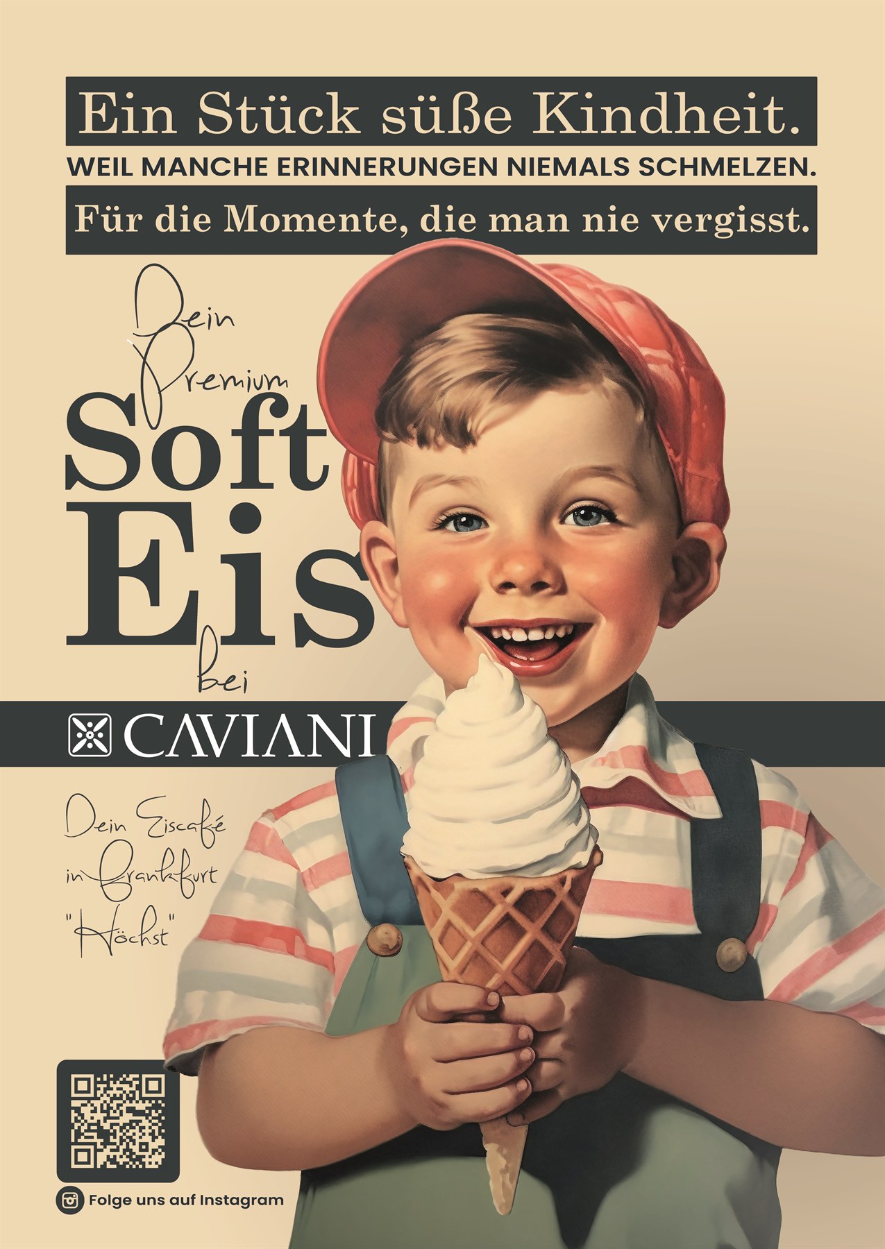 Caviani Softeis Poster Ein Stueck suesse Kindheit