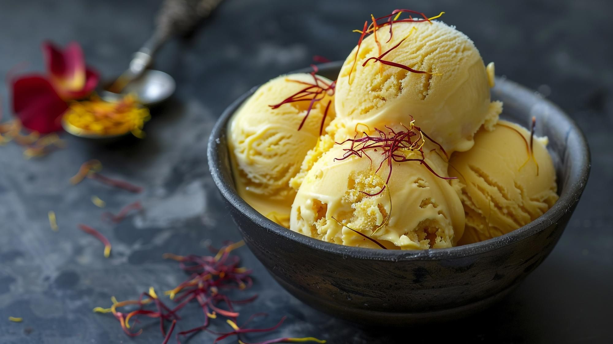 Persisches Safran Eis bei Caviani