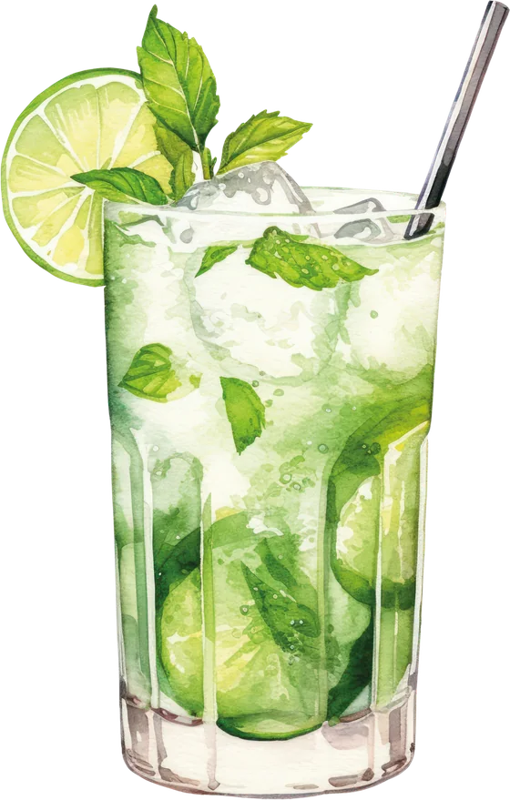 Persische Limonade mit Minze und Limette bei Caviani